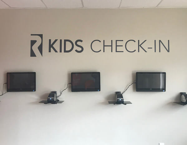 Kids check in
